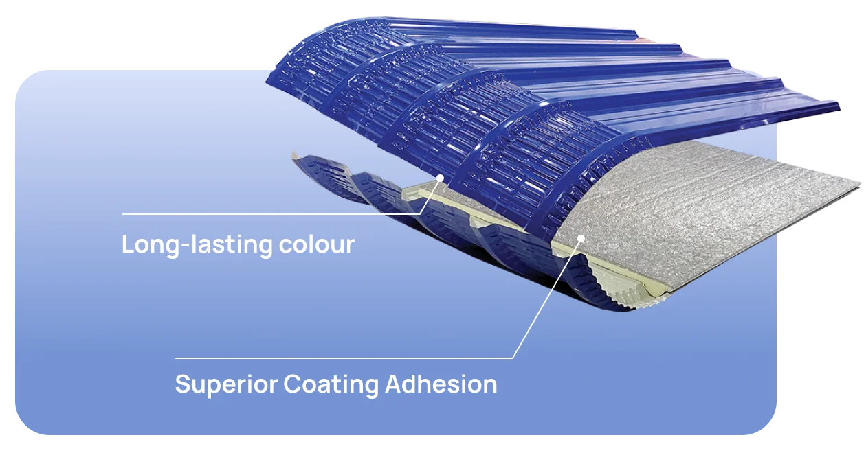 Thung HIng's PU Foam Aluminium Foil Crimp Curve(PPGI) Metal Roofing details