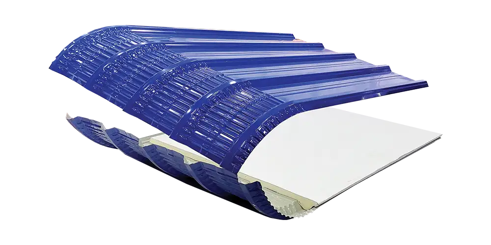 Thung Hing's PU Foam PVC Paper Crimp Curve (PPGI) Metal Roofing