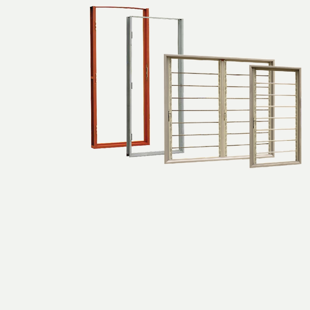 Thung Hing's variety of Metal Door and Window Frames.