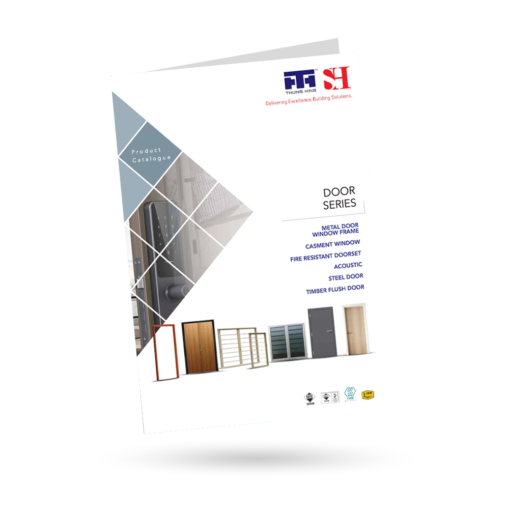 Thung Hing's Metal Door and Window Frames, Fire Resistant Doorset, Casement Window, and Acoustic Catalogue.